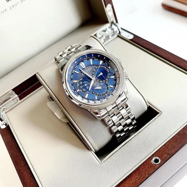 CITIZEN WORLD TIME MEN'S WATCH DIAL BLUE & RAY BU2021-51L