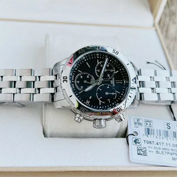 TISSOT T067.417.11.051.00 – NAM – KÍNH SAPPHIRE – QUARTZ (PIN) – DÂY KIM LOẠI