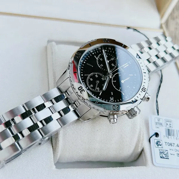 TISSOT T067.417.11.051.00 – NAM – KÍNH SAPPHIRE – QUARTZ (PIN) – DÂY KIM LOẠI