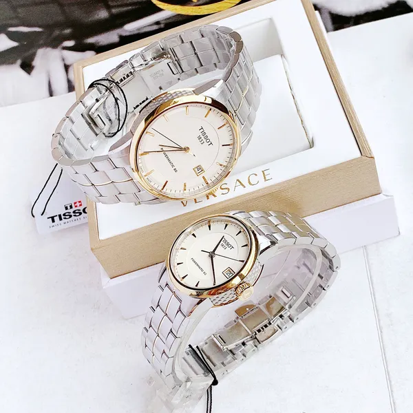 Cặp đôi Tissot Luxury Powermatic 80 Demi Gold T086.407.22.261.00 (T0864072226100)