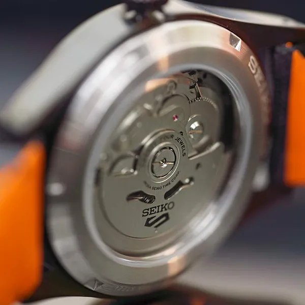 Seiko 5 Mens Black/Orange Sports Watch ( SRPH33K1 )  ( SRPH33K )