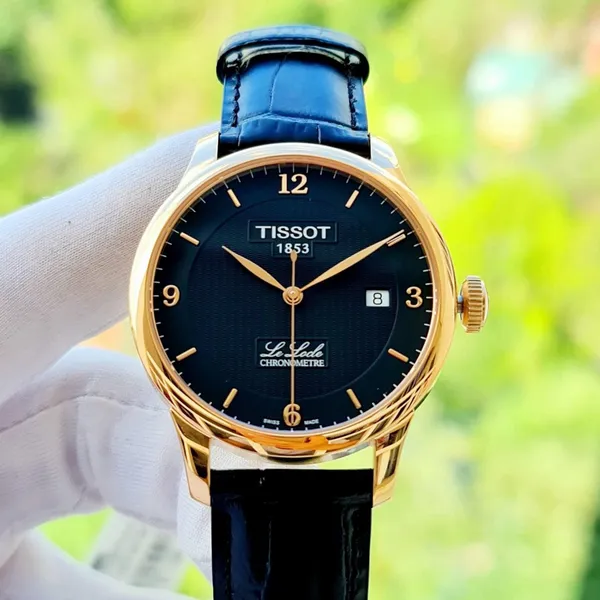 TISSOT LE LOCLE AUTOMATIC COSC CHRONOMETER BLACK DIAL BLACK LEATHER MEN'S WATCH  T006.408.36.057.00