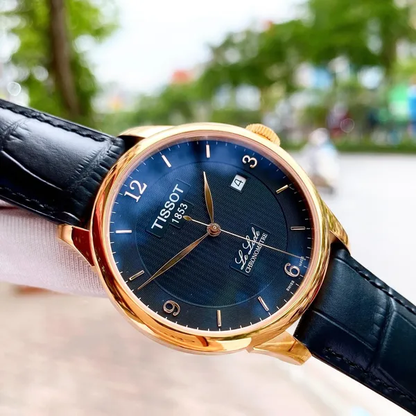 TISSOT LE LOCLE AUTOMATIC COSC CHRONOMETER BLACK DIAL BLACK LEATHER MEN'S WATCH  T006.408.36.057.00