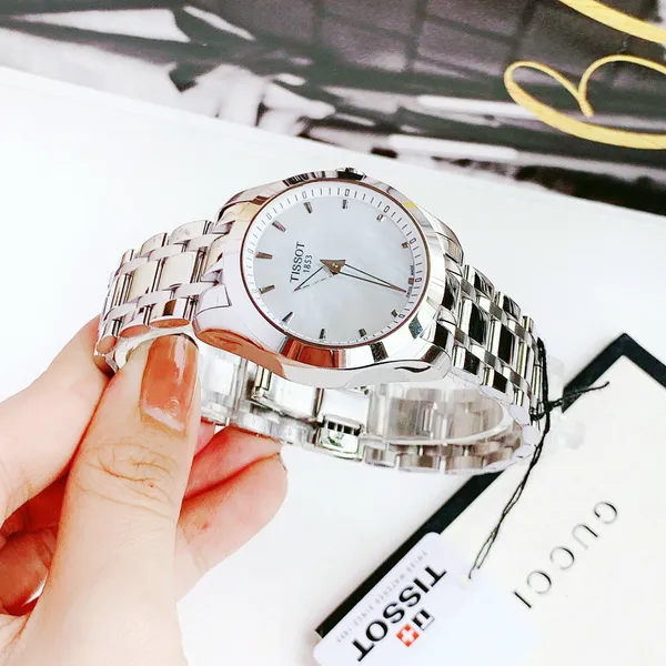 TISSOT COUTURIER MOP DIAL STAINLESS STEEL LADIES WATCH T035.246.11.111.00