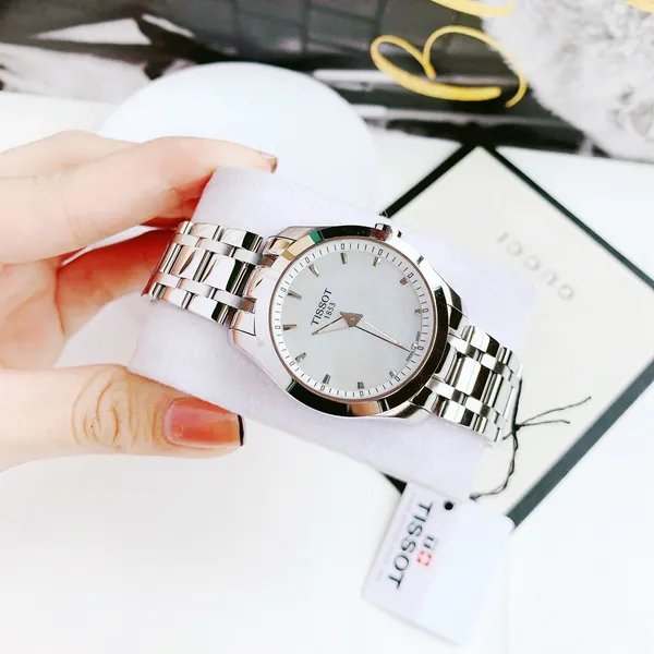 TISSOT COUTURIER MOP DIAL STAINLESS STEEL LADIES WATCH T035.246.11.111.00