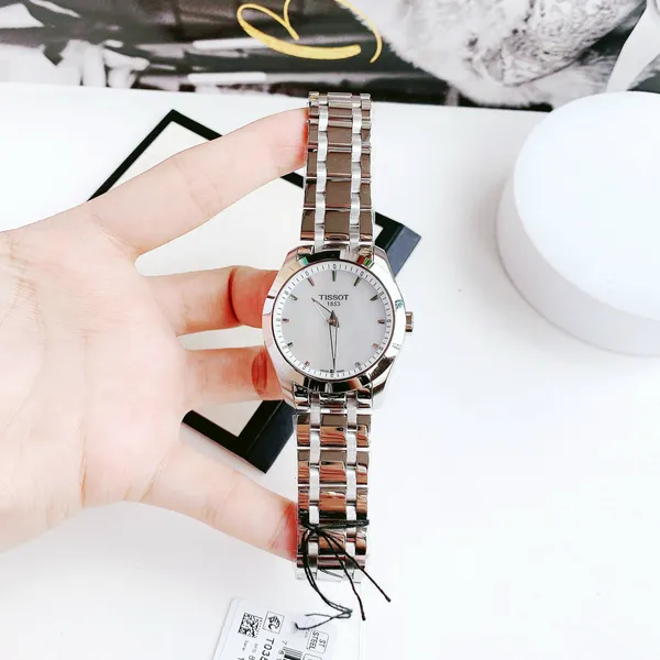 TISSOT COUTURIER MOP DIAL STAINLESS STEEL LADIES WATCH T035.246.11.111.00