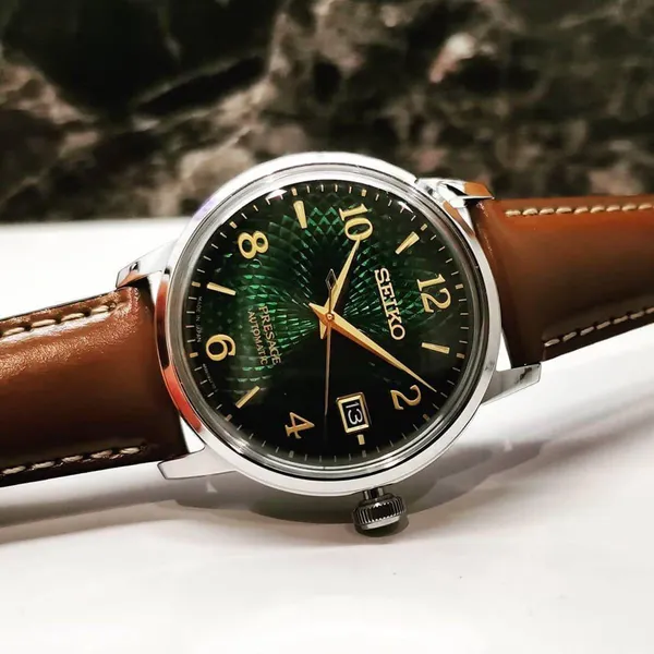 SEIKO PRESAGE Cocktail Bar Mojito Guilloche Style Pattern Dial: SARY167 _ SRPE45J1