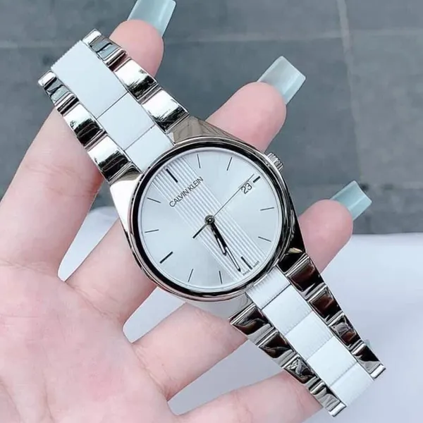 CALVIN KLEIN CONTRAST QUARTZ WATCH K9E231K6