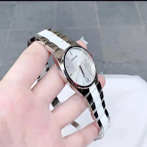 CALVIN KLEIN CONTRAST QUARTZ WATCH K9E231K6