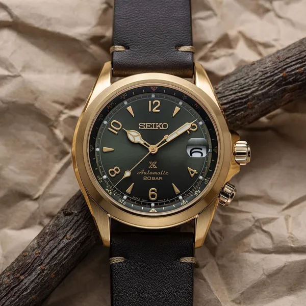 SEIKO PROSPEX ALPINIST SPB210J1 GREEN GOLD