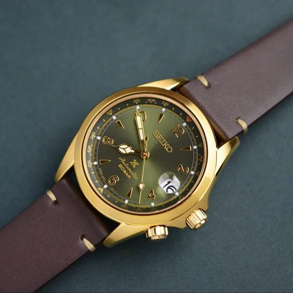 SEIKO PROSPEX ALPINIST SPB210J1 GREEN GOLD