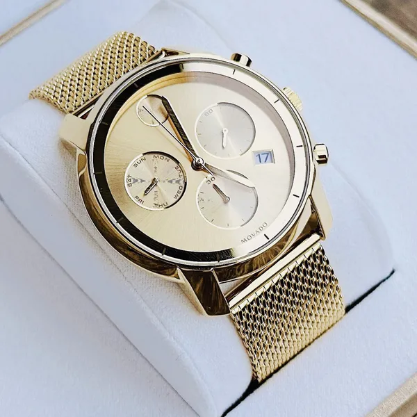 ĐỒNG HỒ NAM MOVADO 3600372 BOLD CHRONOGRAPH GOLD TONE