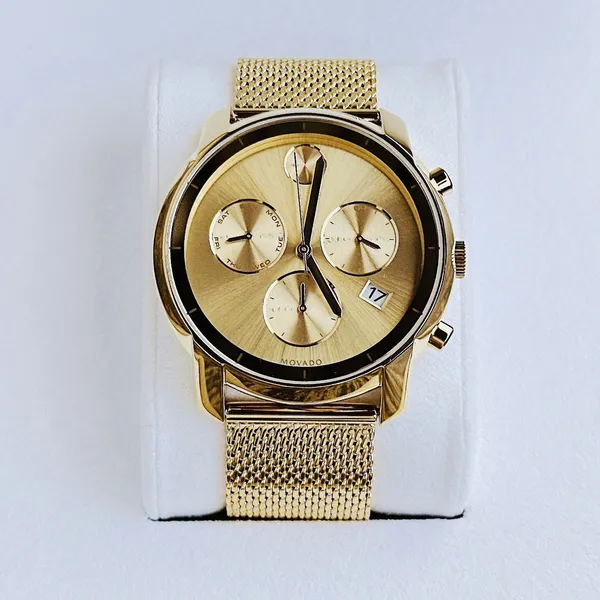 ĐỒNG HỒ NAM MOVADO 3600372 BOLD CHRONOGRAPH GOLD TONE