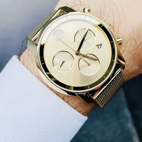 ĐỒNG HỒ NAM MOVADO 3600372 BOLD CHRONOGRAPH GOLD TONE