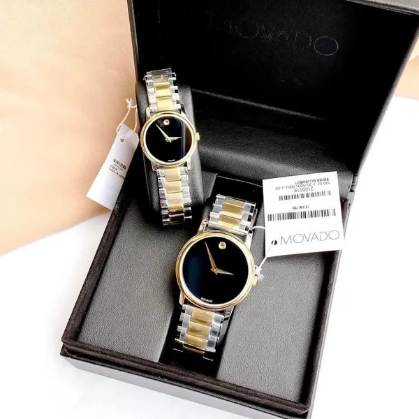Movado Museum Classic Two-tone 2100016 - 2100018, đồng hồ cặp đôi