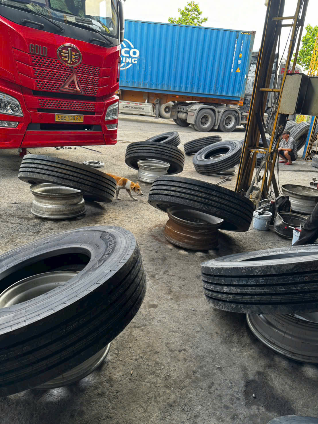 đại lý phân phối lốp xe đầu kéo container giá rẻ tại TPHCM