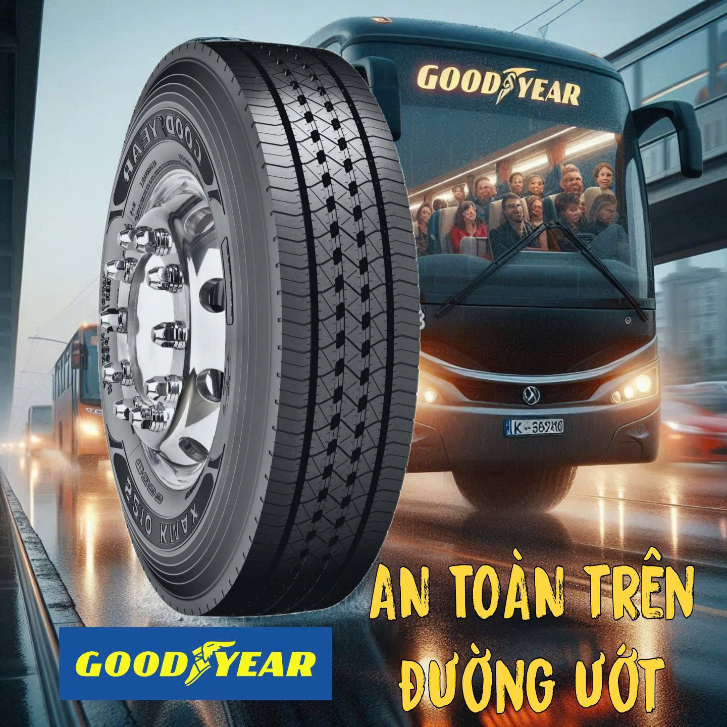 lốp 12R22.5 chuyên xe khách tại Bình Dương