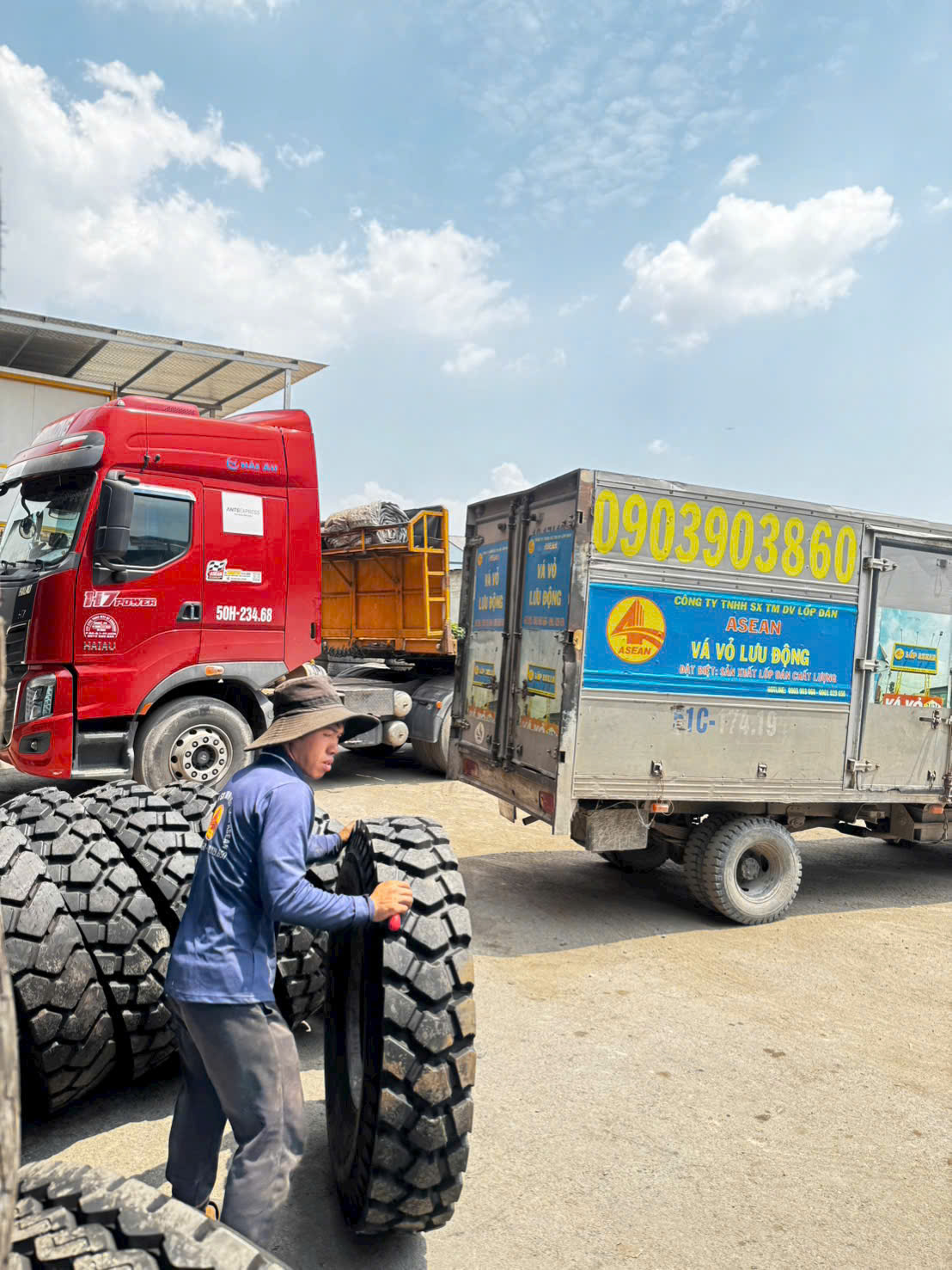 lốp container chịu tải siêu nặng tại TPHCM
