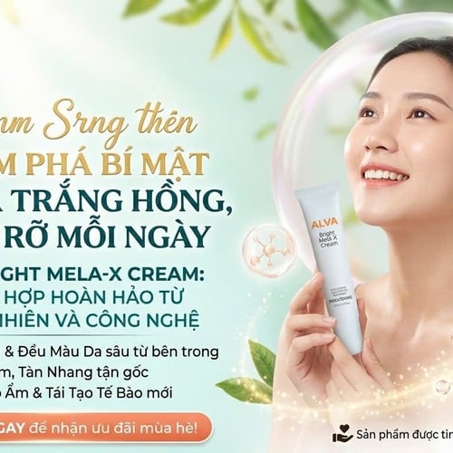 Kem Dưỡng Trắng Sáng Da Mờ Nám Alva Bright Mela-x Cream Hàn Quốc