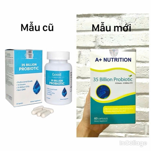 MEN VI SINH GOOD CHOICE'S 35 TỶ PROBIOTIC - NHẬP KHẨU MỸ - HỘP 60 VIÊN