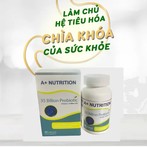 MEN VI SINH A+ Nutrion 35 TỶ PROBIOTIC - NHẬP KHẨU MỸ - HỘP 60 VIÊN