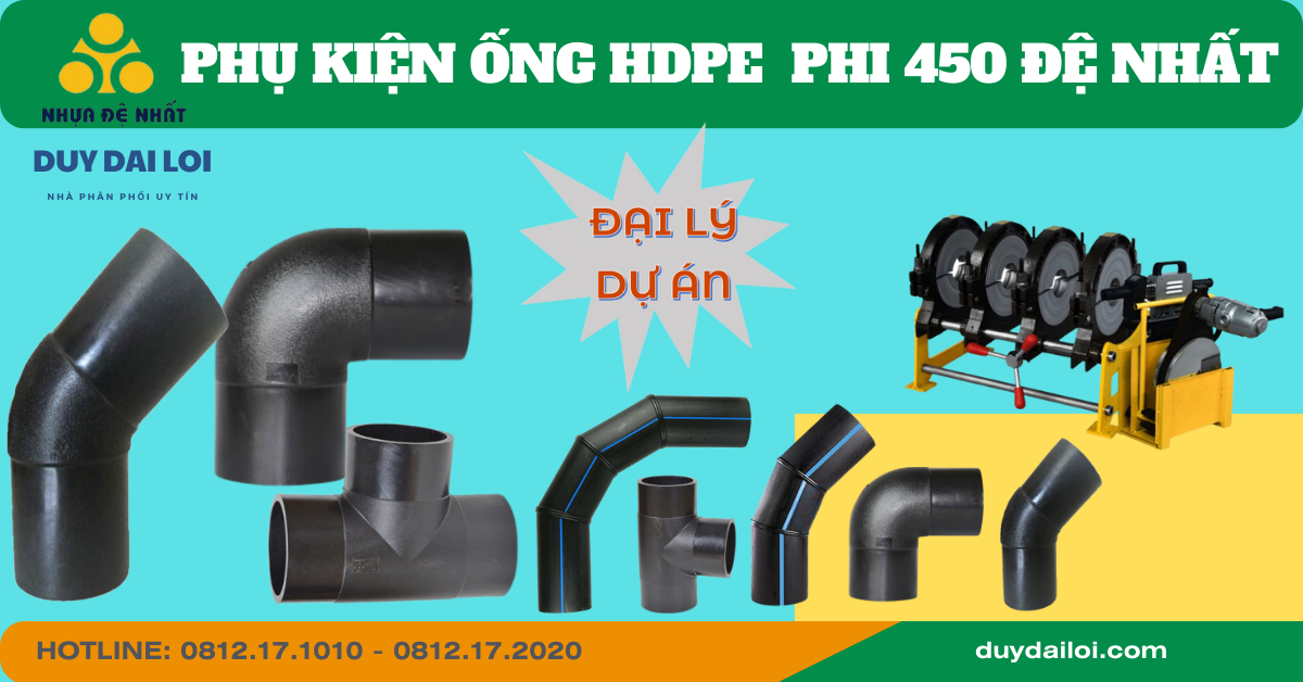 Phụ kiện ống hdpe phi 450 Đệ Nhất  Phụ kiện ống hdpe phi 450 Đệ Nhất