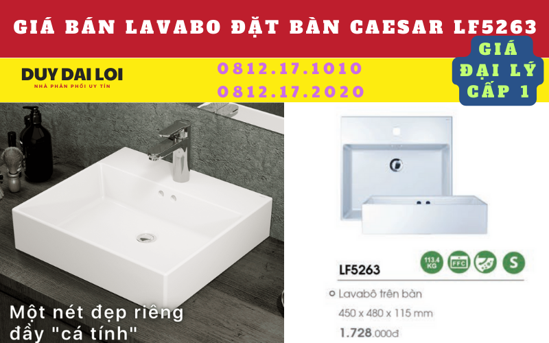 Gía bán lavabo đặt bàn caesar LF5263 Gía bán lavabo đặt bàn caesar LF5263