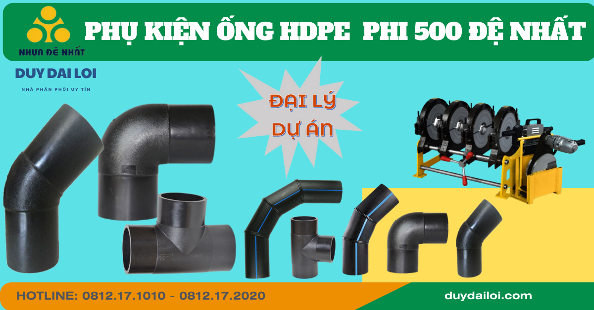 Phụ kiện ống hdpe phi 500 Đệ Nhất  Phụ kiện ống hdpe phi 500 Đệ Nhất