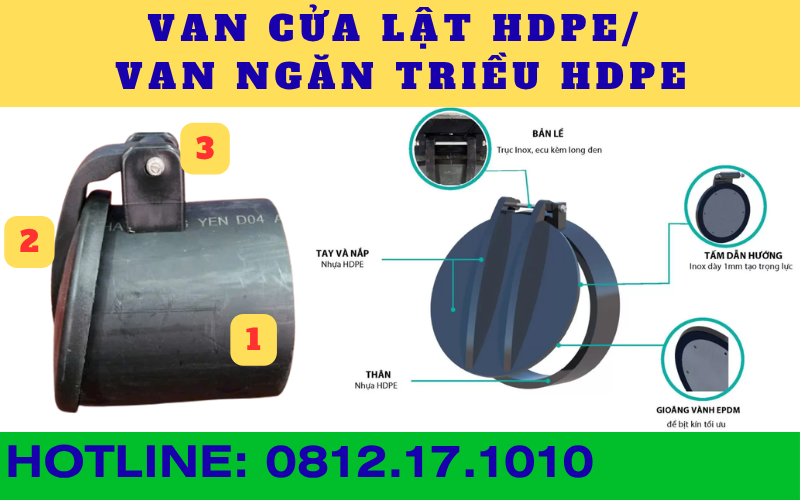 Đặt điểm của van cửa lật HDPE