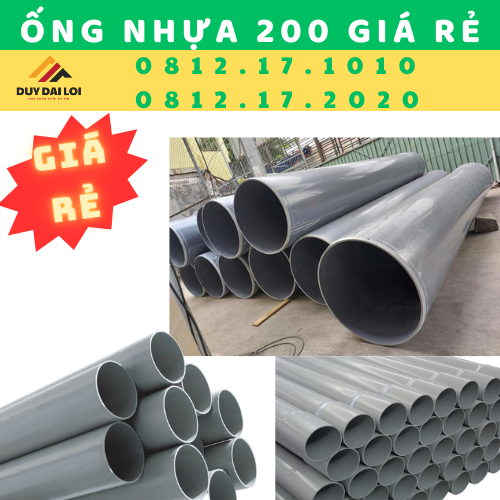 ống nhựa phi 200 giá rẻ ống nhựa phi 200 giá rẻ
