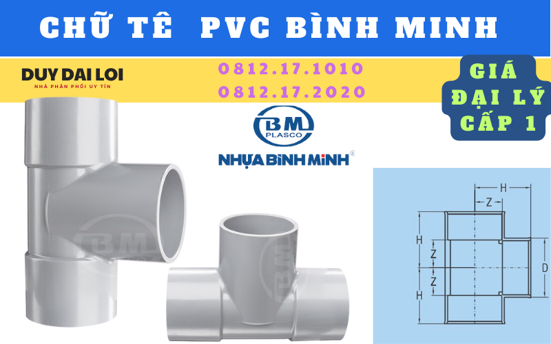 chữ T pvc bình minh chữ T pvc bình minh