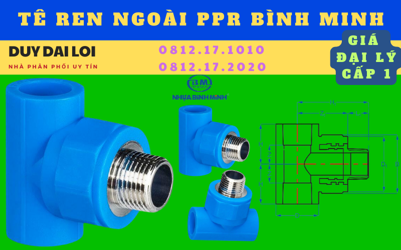 tê ren ngoài ppr Bình Minh tê ren ngoài ppr Bình Minh