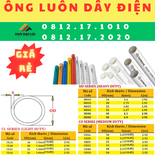 ống luồn dây điện ống luồn dây điện