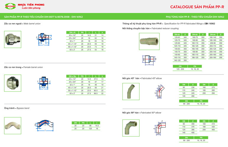 Ống nhựa PPR Tiền Phong Ống nhựa PPR Tiền Phong