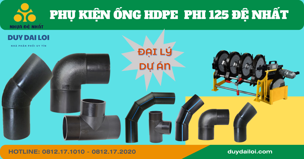 Phụ kiện ống hdpe phi 125Đệ Nhất  Phụ kiện ống hdpe phi 125Đệ Nhất