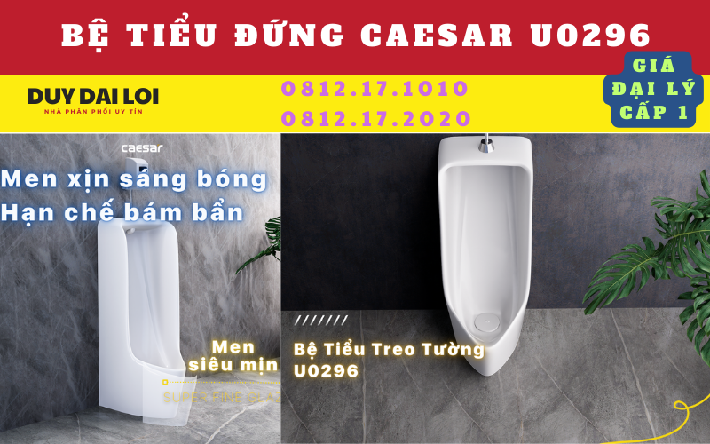 Bệ tiểu đứng caesar U0296 Bệ tiểu đứng caesar U0296