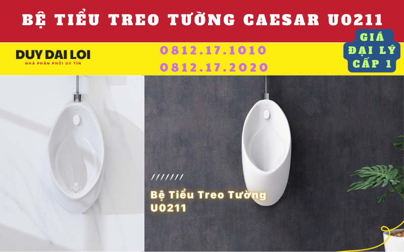 Bệ tiểu treo tường caesar U0211 Bệ tiểu treo tường caesar U0211