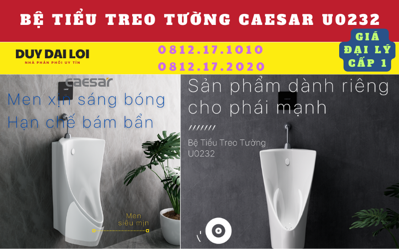 Bệ tiểu treo caesar U0232 Bệ tiểu treo caesar U0232