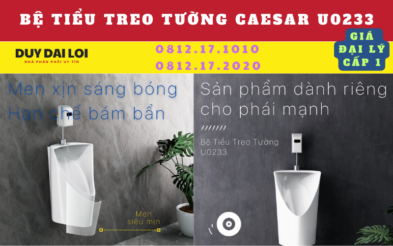 Bệ tiểu treo caesar U0233 Bệ tiểu treo caesar U0233