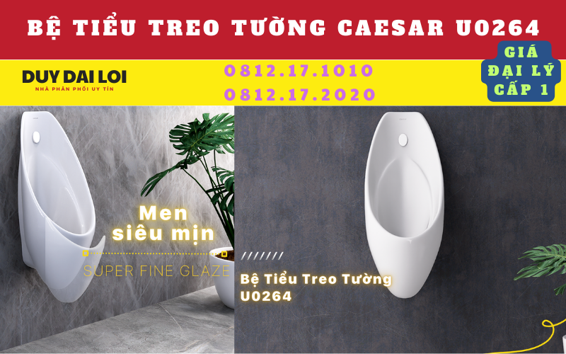 Bệ tiểu treo caesar U0264 Bệ tiểu treo caesar U0264