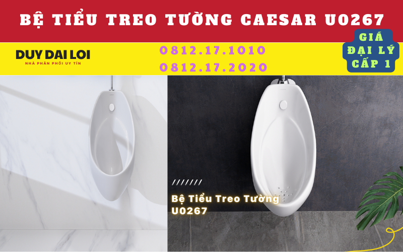 Bệ tiểu treo caesar U0267 Bệ tiểu treo caesar U0267