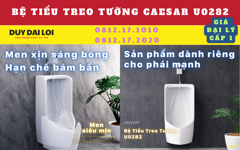 Bệ tiểu treo caesar U0282 Bệ tiểu treo caesar U0282