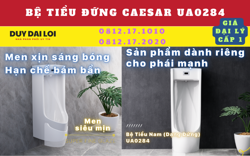 bệ tiểu đứng caesar UA0284 bệ tiểu đứng caesar UA0284