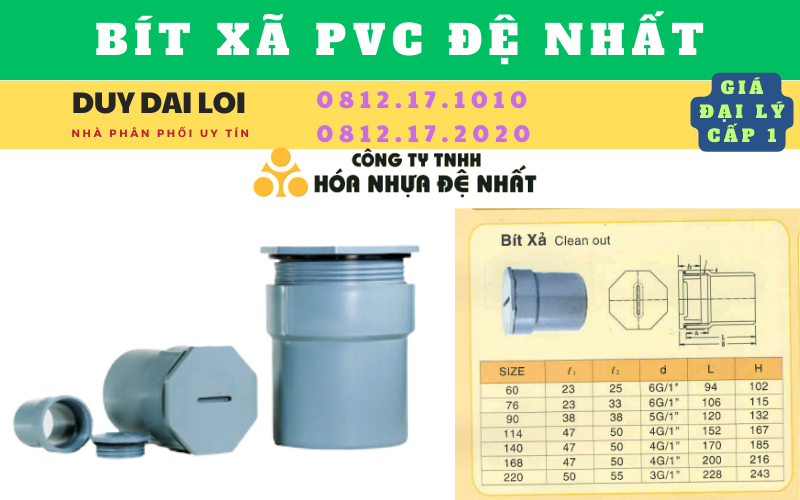 Bít xã pvc đệ nhất Bít xã pvc đệ nhất