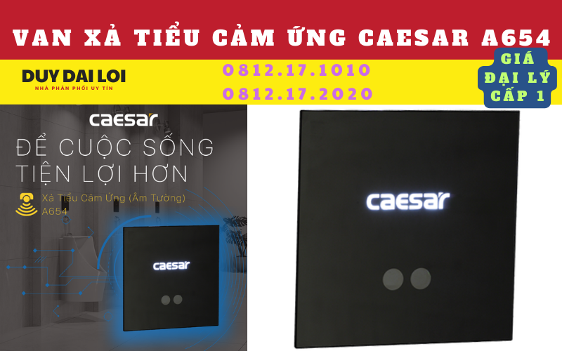 Van xả tiểu cảm ứng caesar A654 Van xả tiểu cảm ứng caesar A654