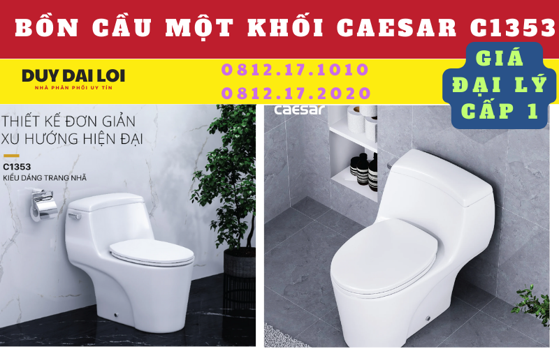 bồn cầu một khối caesar C1353 bồn cầu một khối caesar C1353