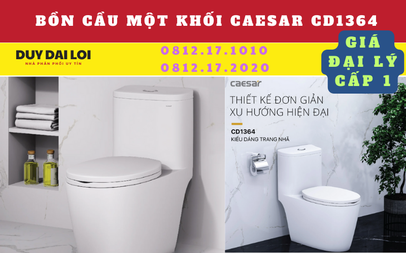 Bồn cầu một khối CD 1364 Bồn cầu một khối CD 1364