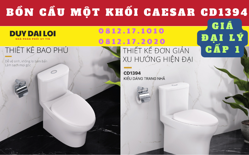 Bồn cầu một khối cd1394 caesar Bồn cầu một khối cd1394 caesar