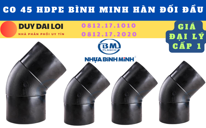 Lơi (co 45) hdpe bình minh hàn đối đầu Lơi (co 45) hdpe bình minh hàn đối đầu