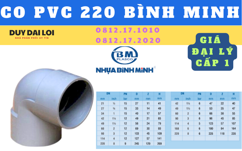 Co PVC 220 Bình Minh Co PVC 220 Bình Minh